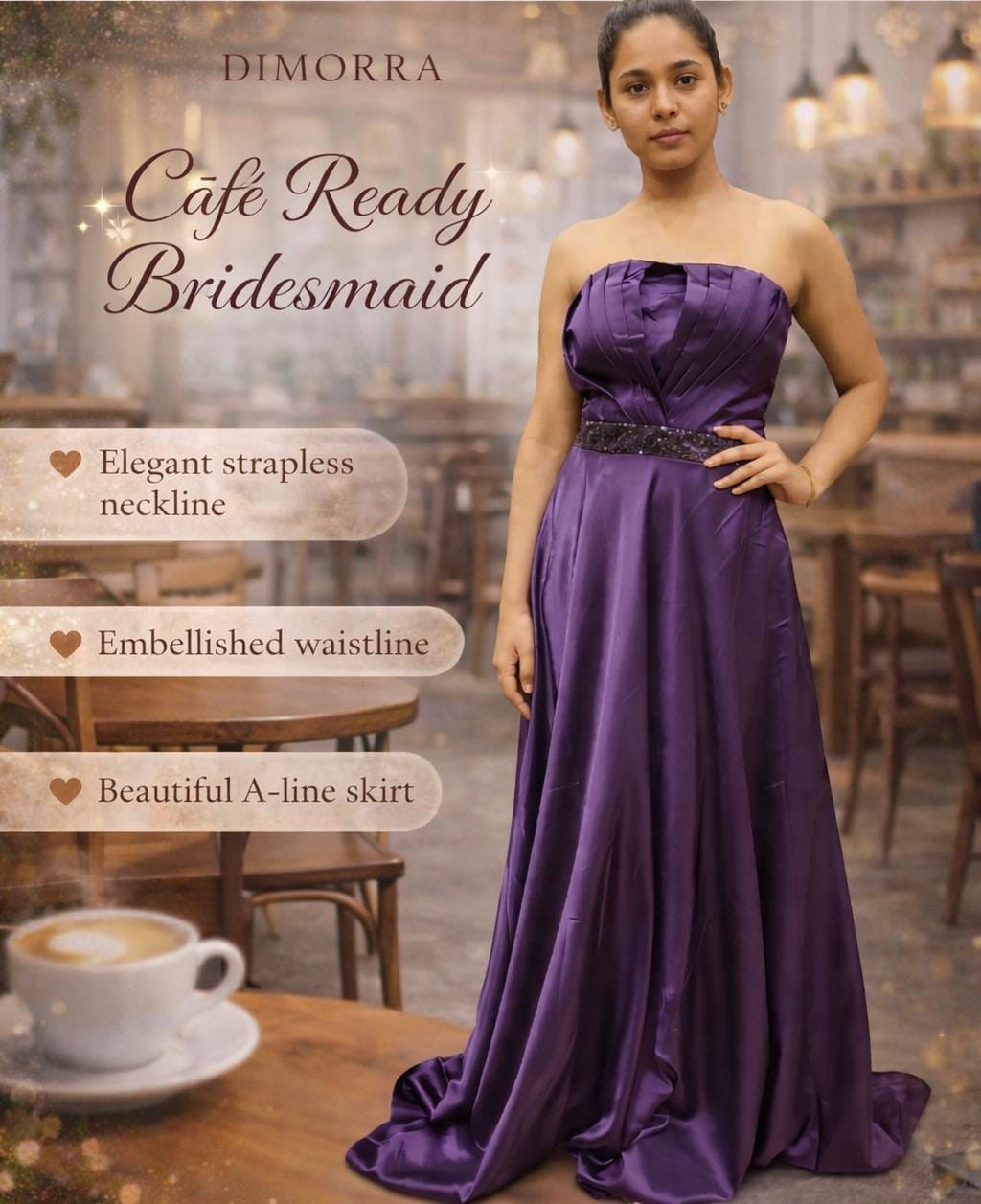 Aveline Minimal Evening Gown for Women