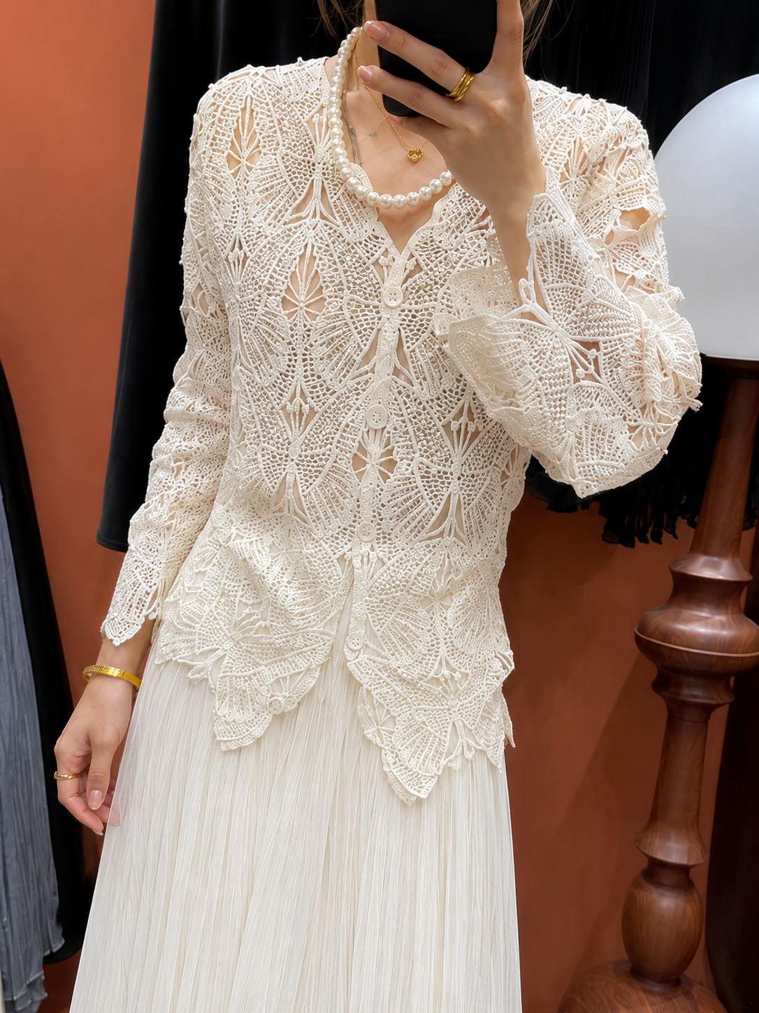 Lace Crochet Top for Women