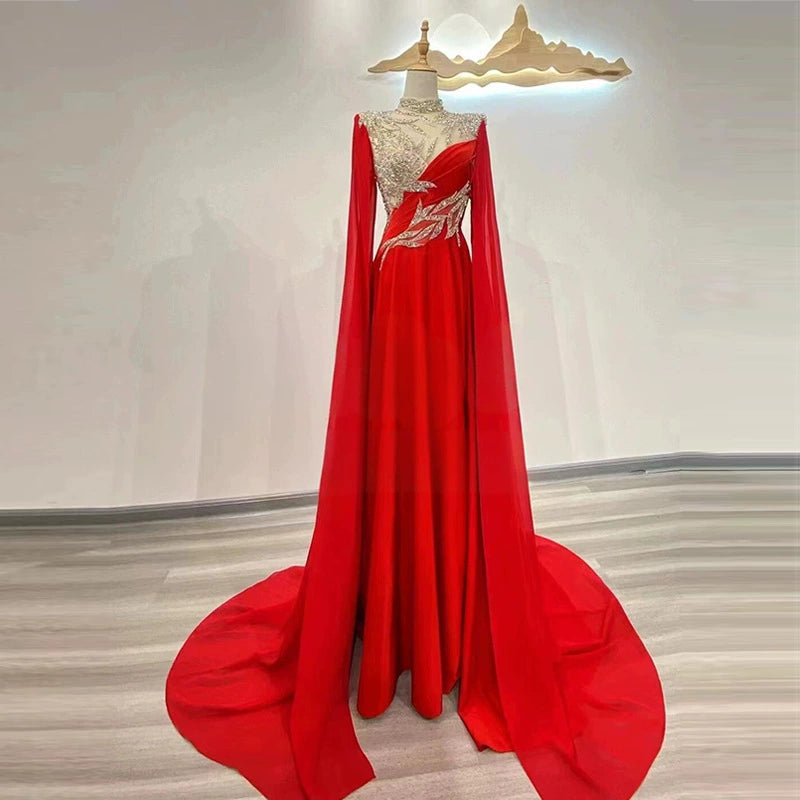 Traditional Chinese Guzheng Performance Dress for Host, Exquisite Ethnic Vocal Solo Performance Costume for Female