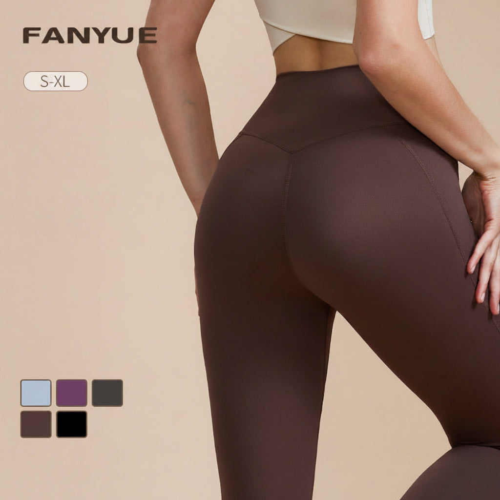 No-Underwear Needed 7A Antibacterial Shallow V Yoga Pants Summer Peach Shaping Slimming Naked-Feel Sports Pants Running Yoga Wear for Women