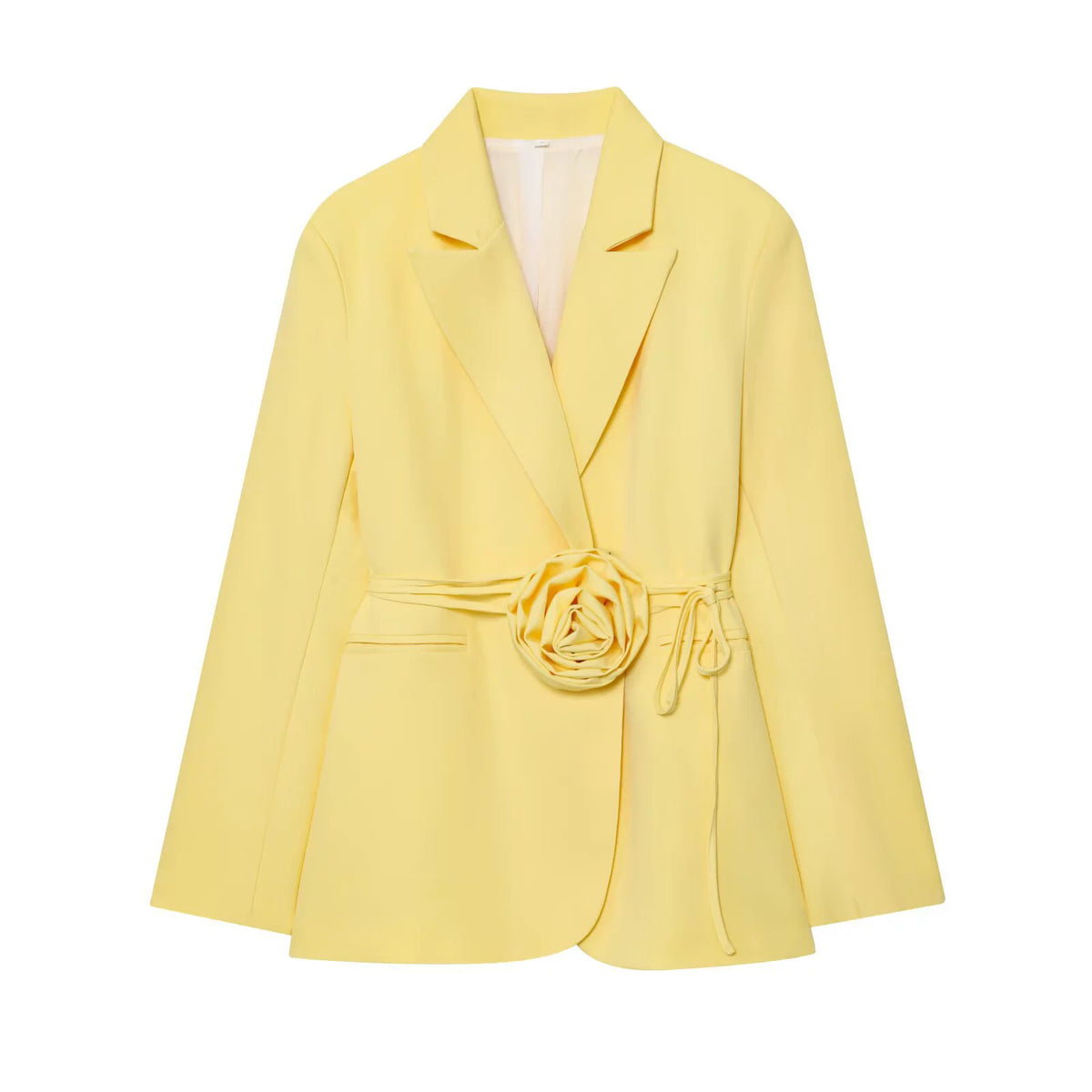 Women's Clothing 2025 Autumn New Style Elegant Workwear Loose Lace-Up Three-Dimensional Floral Blazer Women's Blazer