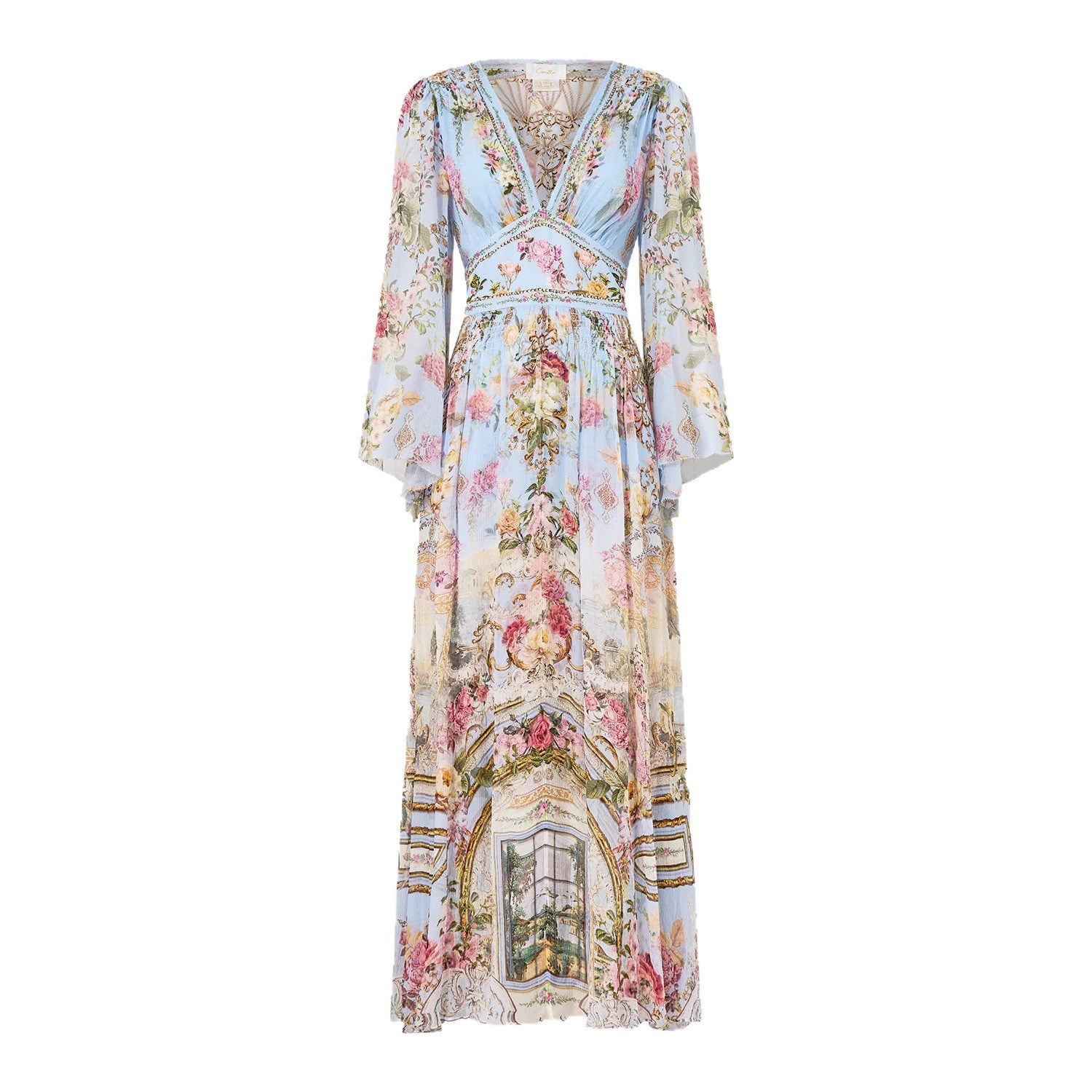 New Australian Camilla Dress Camilla Blue Printed Fairy Holiday Style Silk Long Skirt for Women