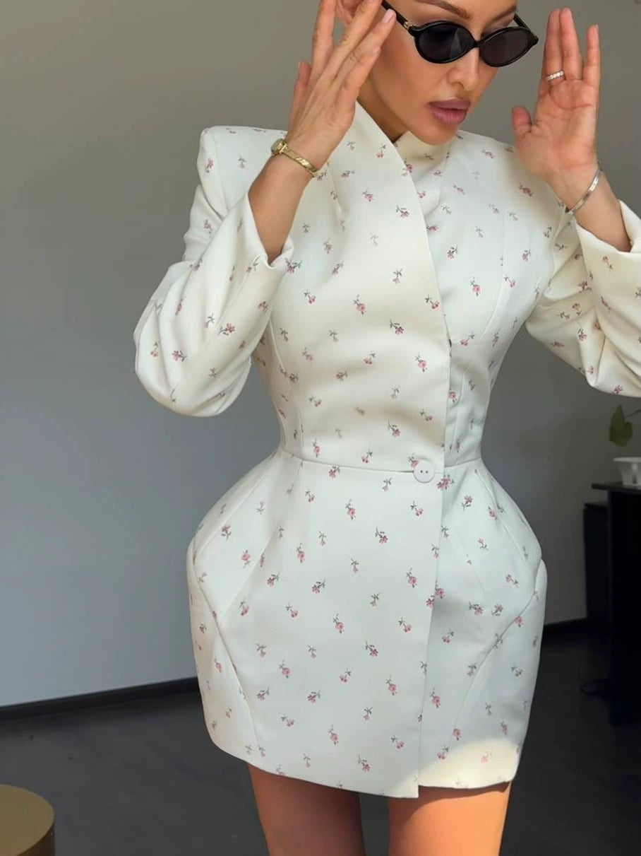 In-Stock European and American Cross-Border Trade Sweet Style Stand Collar Slim Long-Sleeve Blazer with a High-End Chanel-Inspired Feel, Fall 2026