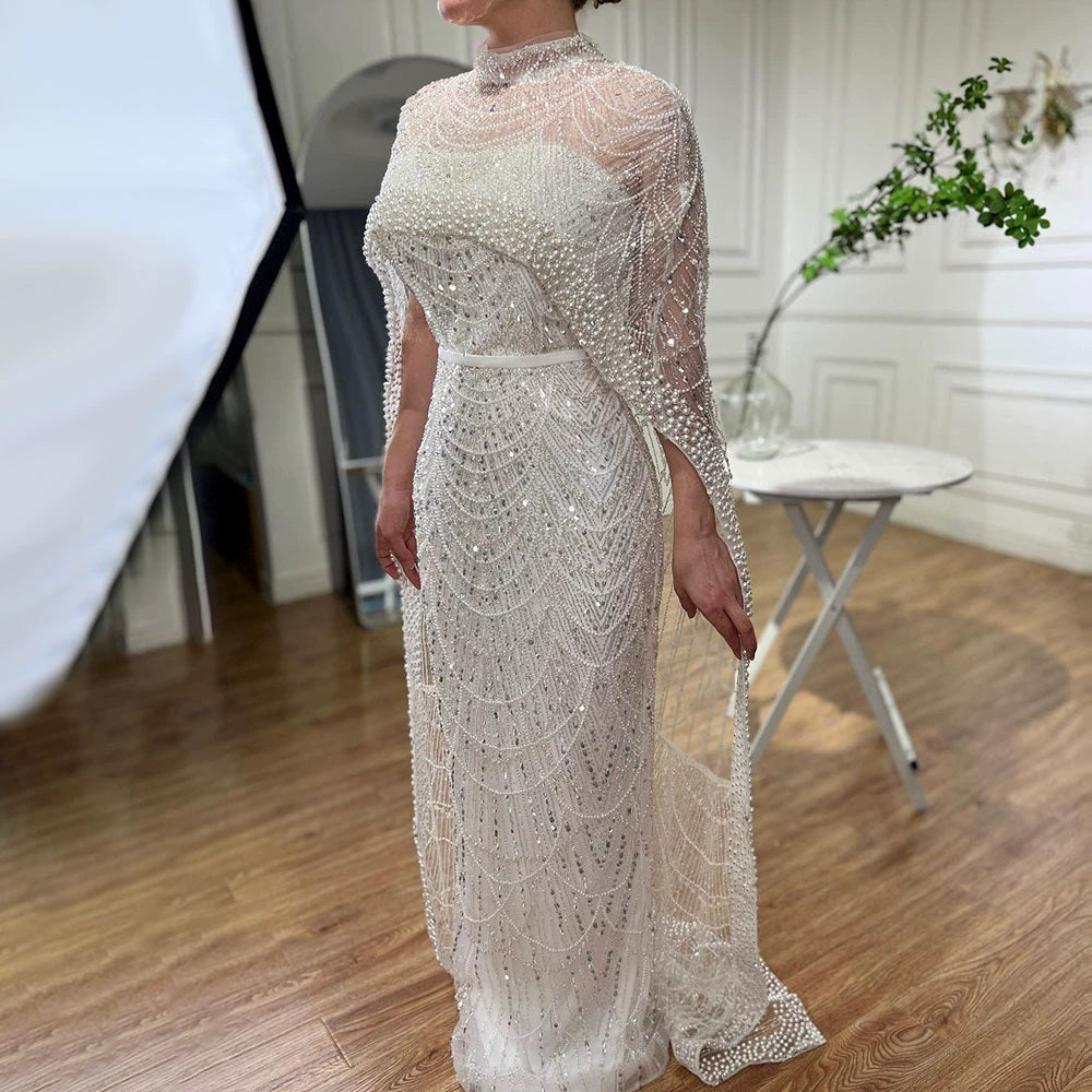 Cross-Border Supply of Heavy-Duty Beaded Trailing Evening Dresses 2026 New Models Foreign Trade Supply Runway Evening Dresses Factory