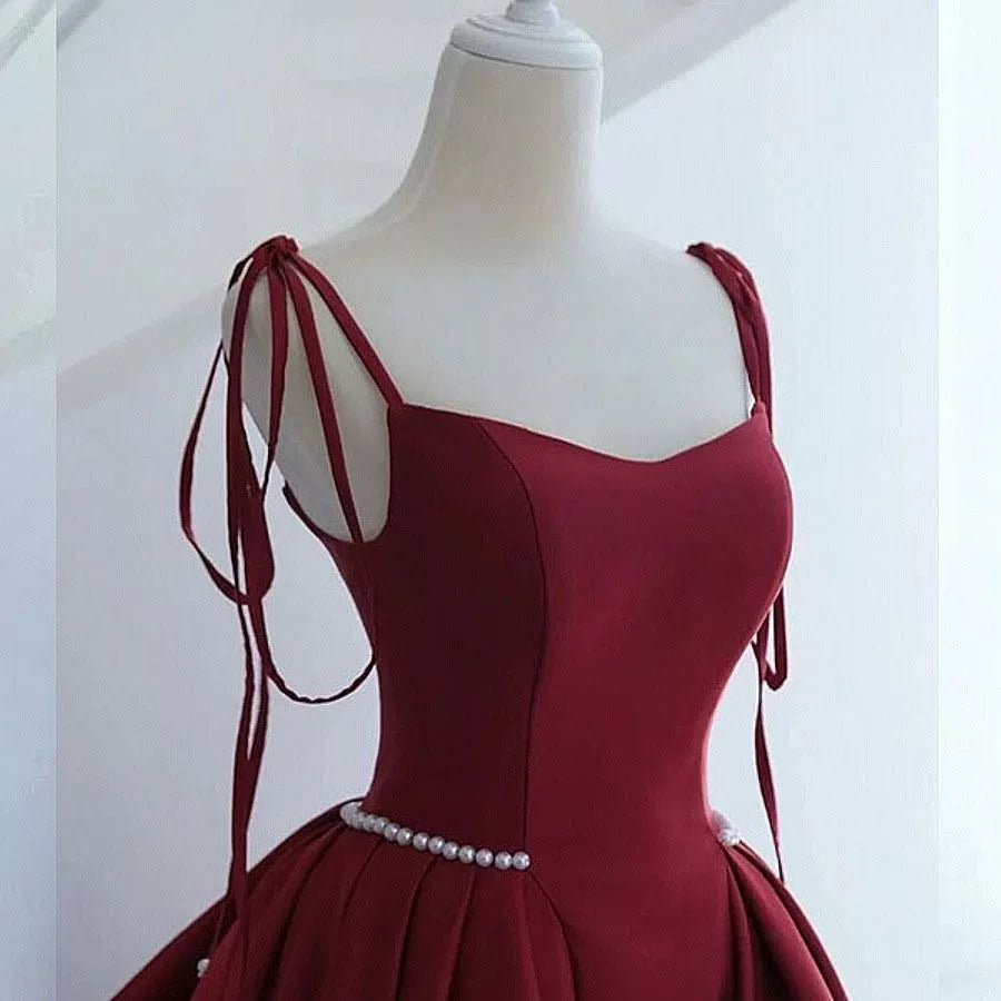 Burgundy Bridal Toast Dress