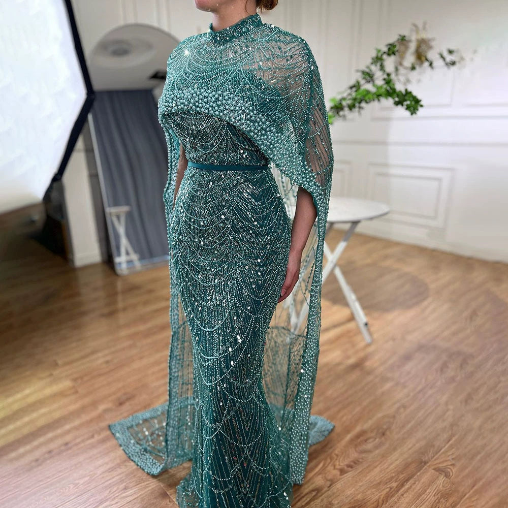 Cross-Border Supply of Heavy-Duty Beaded Trailing Evening Dresses 2026 New Models Foreign Trade Supply Runway Evening Dresses Factory