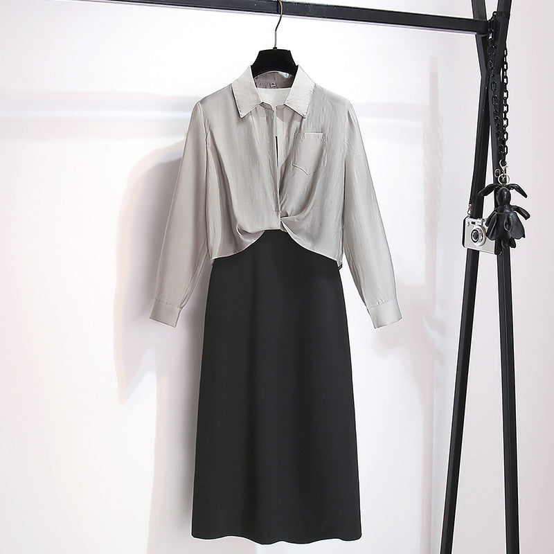 Early Autumn Outfit Set for Women 2026 New Autumn-Summer Sun-Protective Tencel Shirt and Camisole Dress Two-Piece Set