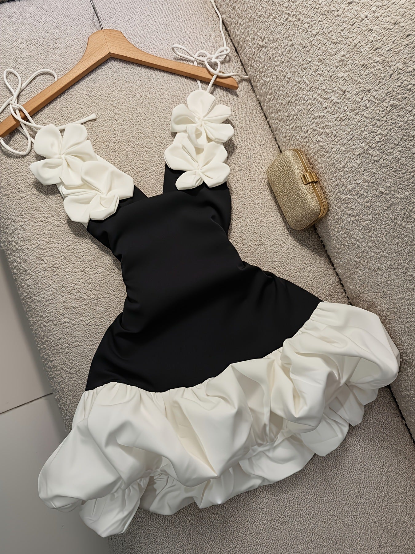 Cross-Border Foreign Trade Women's Clothing Valentine's Day Party Evening Dress Sexy Floral Strap Holiday Dress