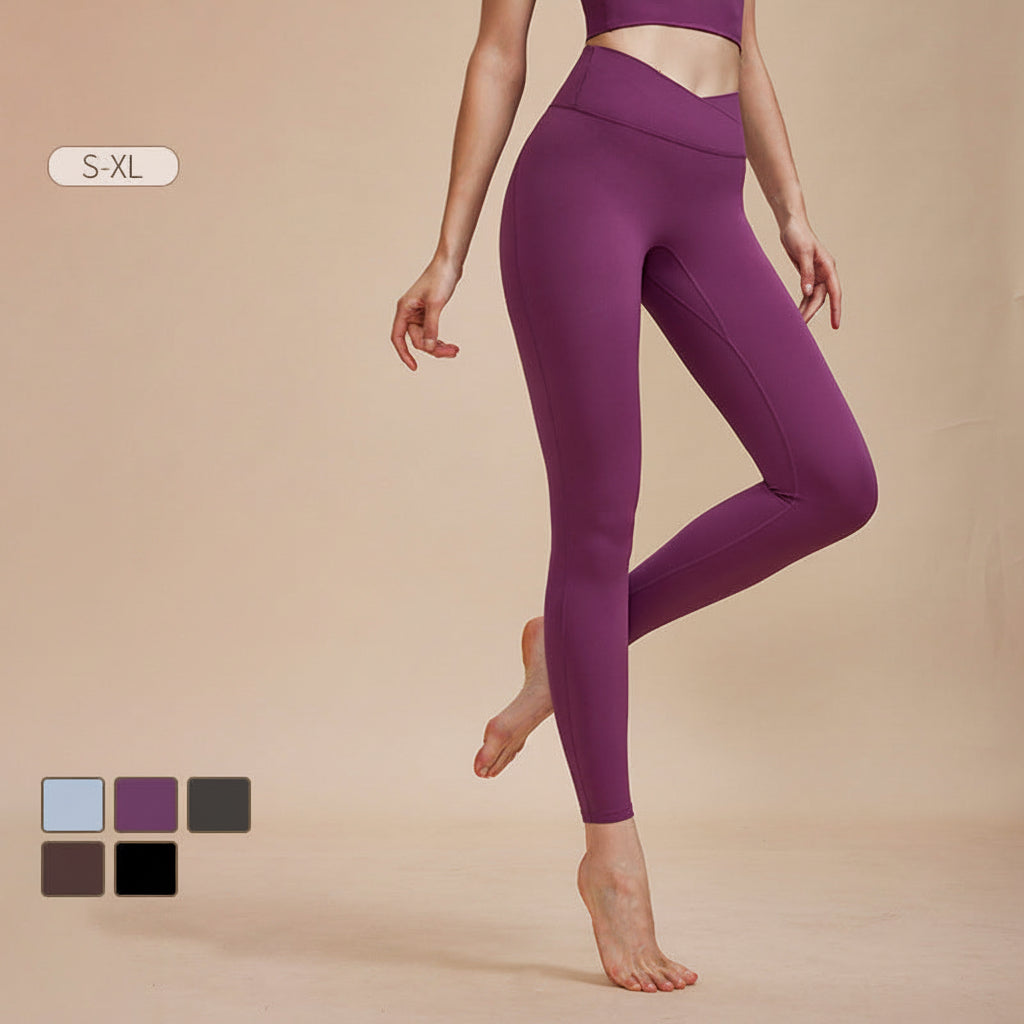 No-Underwear Needed 7A Antibacterial Shallow V Yoga Pants Summer Peach Shaping Slimming Naked-Feel Sports Pants Running Yoga Wear for Women