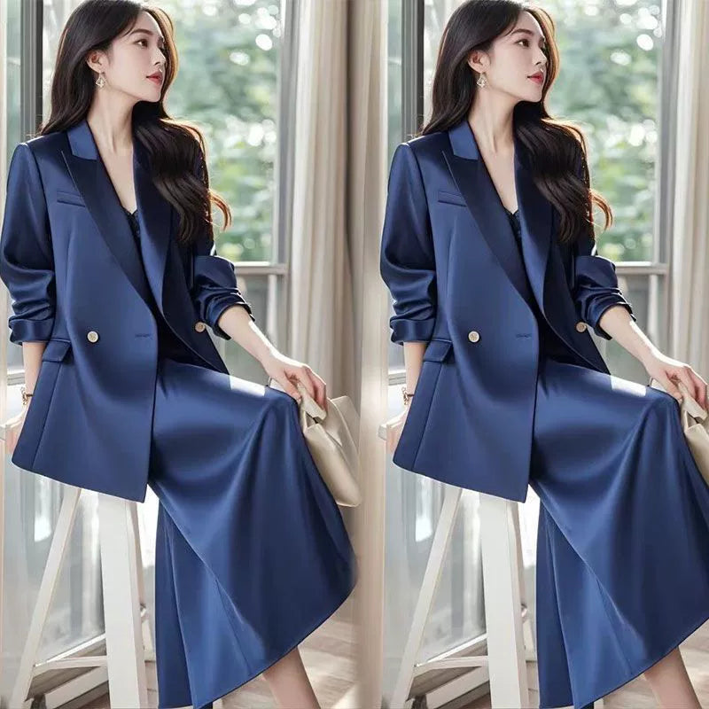 PAPARAZZI CLOSET Early Autumn High-End Elegant Goddess Style Tweed Jacket and Skirt Suit
