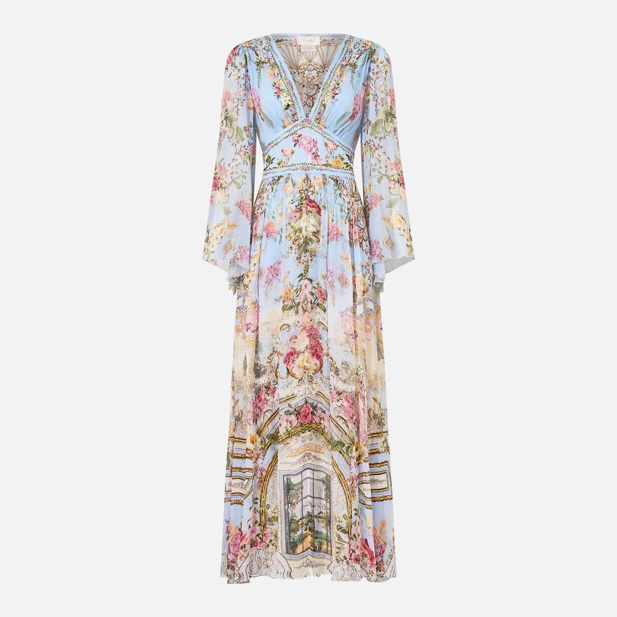 New Australian Camilla Dress Camilla Blue Printed Fairy Holiday Style Silk Long Skirt for Women