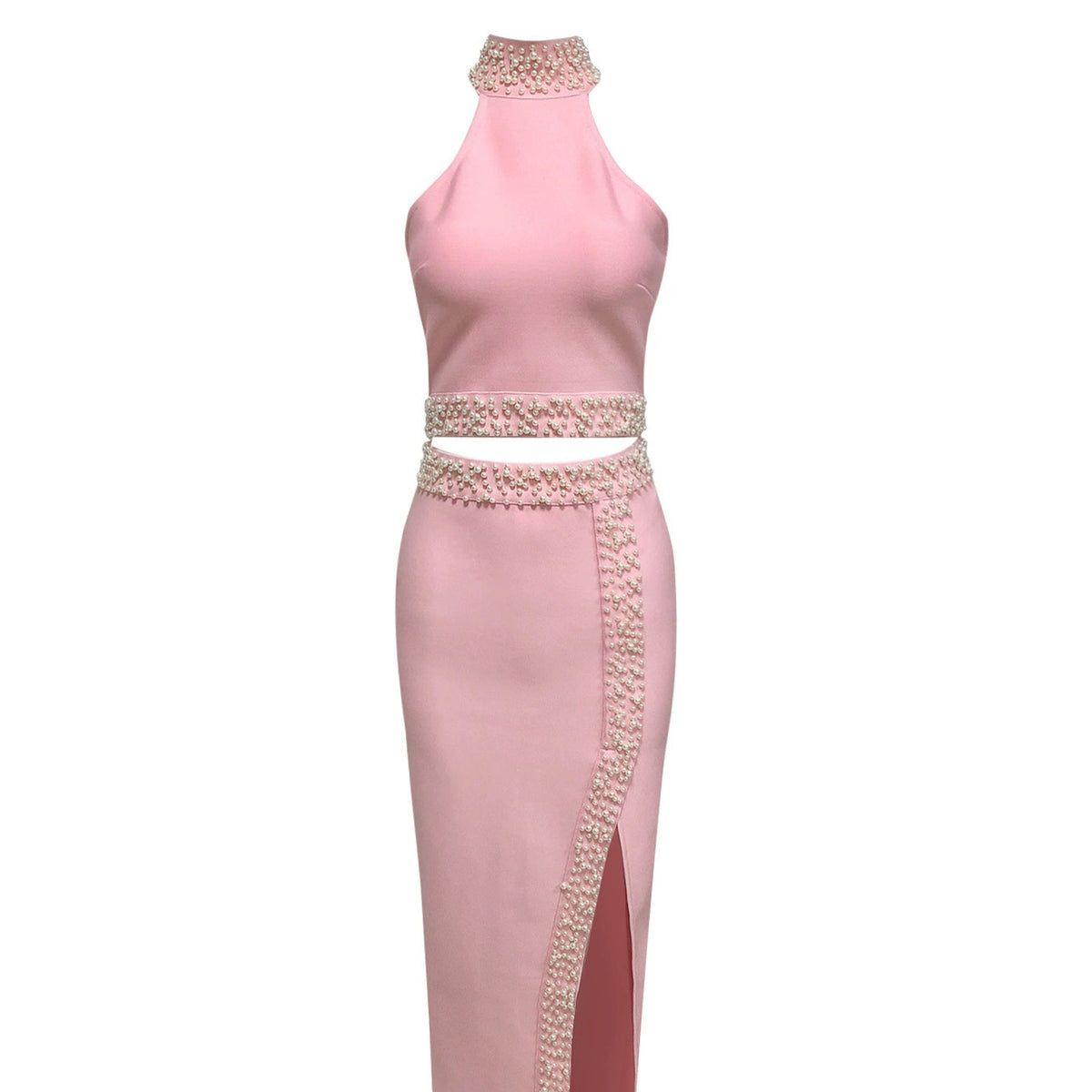 2025 Cross-Border High-End Small Fragrant Vest Top Women's Two-Piece Summer High-Waisted Skirt Fashionable Long Skirt