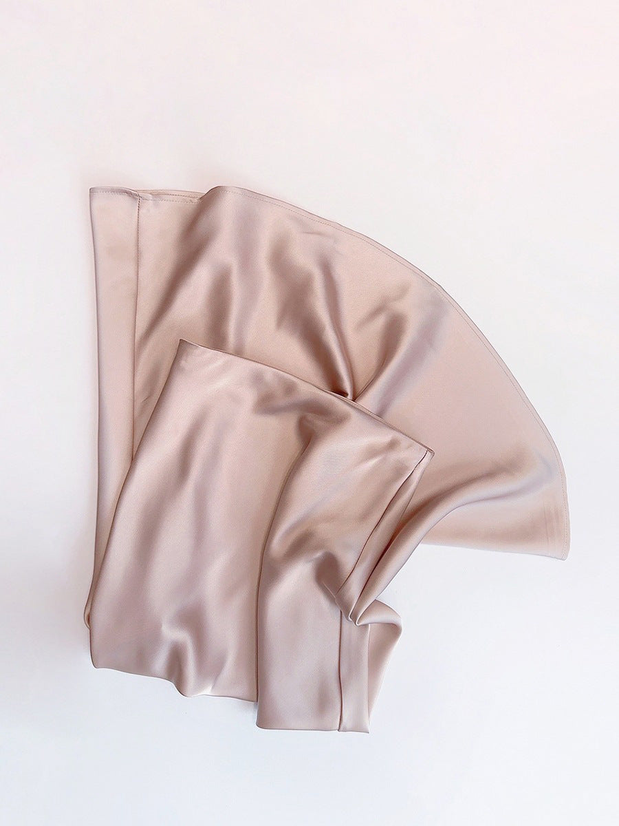 Enchanted Satin Draped A-Line Skirt: A French-Inspired High-Waisted Silhouette for Every Season