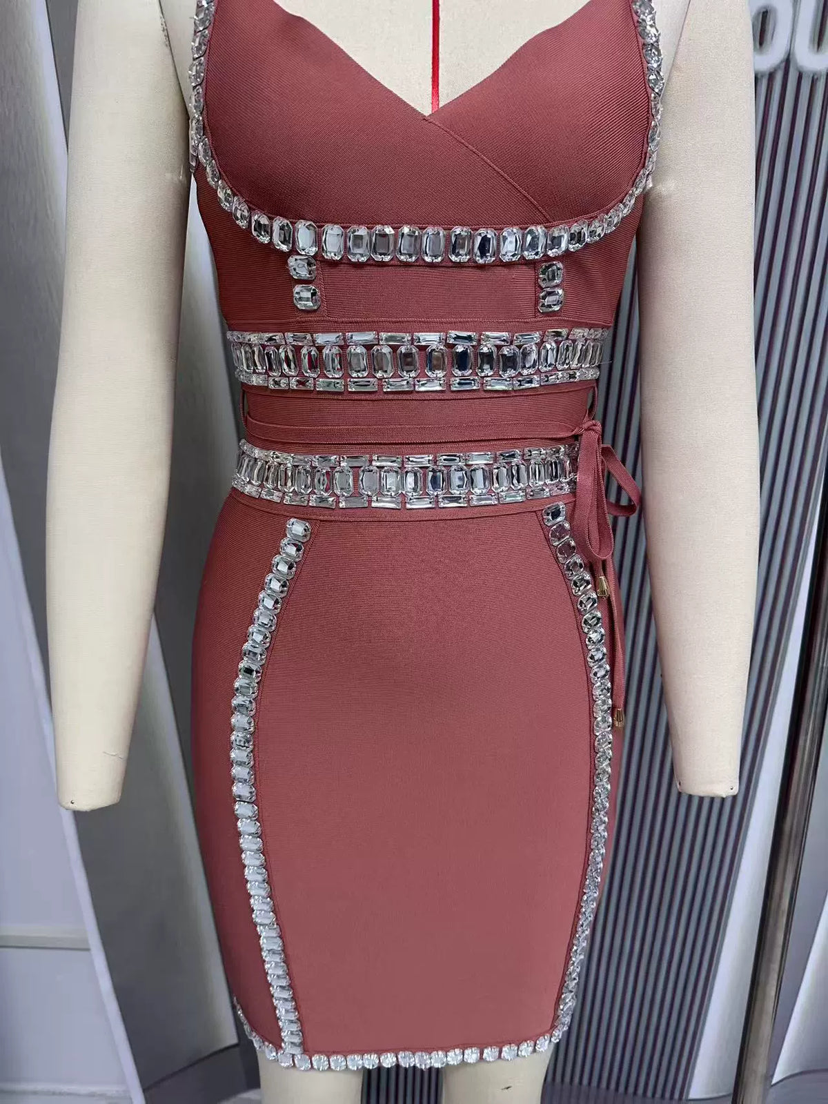 New Amazon Aliexpress Foreign Trade Cross-Border Suspender Heavy-Duty Sexy Socialite Hip-Hugging Bandage Dress Dress