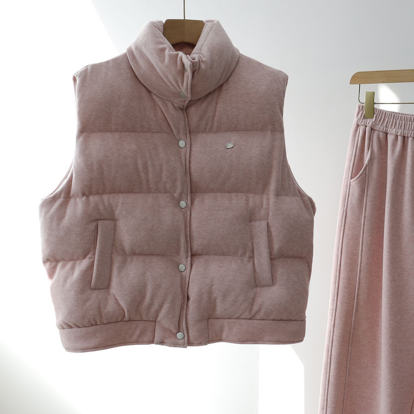 Sports Casual Suit for Women, Autumn and Winter Work Clothing, Casual Sports Vest, Velvet Sweatshirt, Wide-Leg Pants, Three-Piece Suit for Women