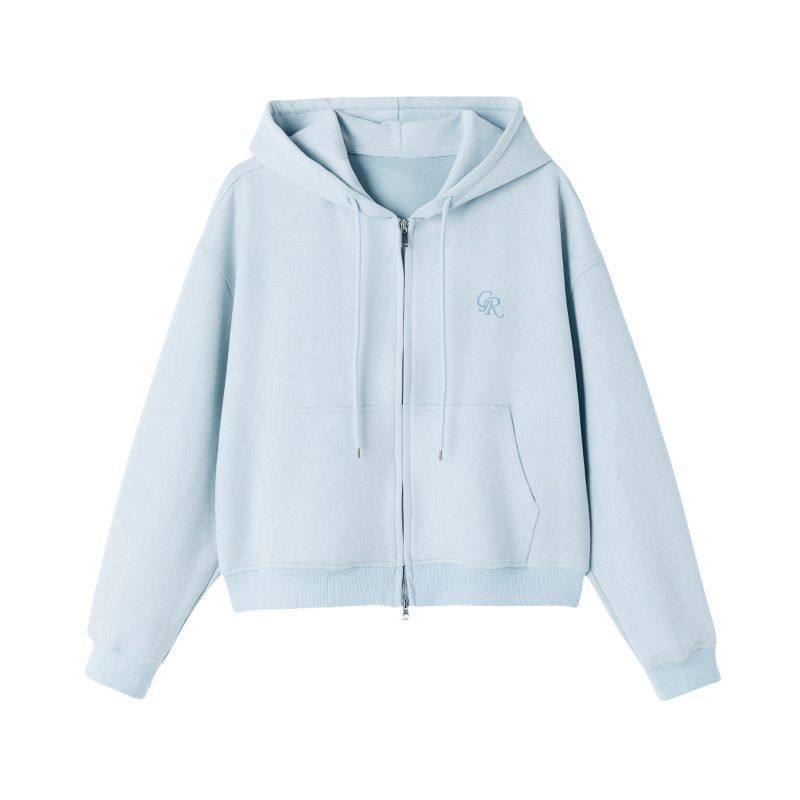2026 New Stylish and Elegant Outfit Set for Women, Early Spring Blue Age-Reducing Casual Sports Sweatshirt Two-Piece Set