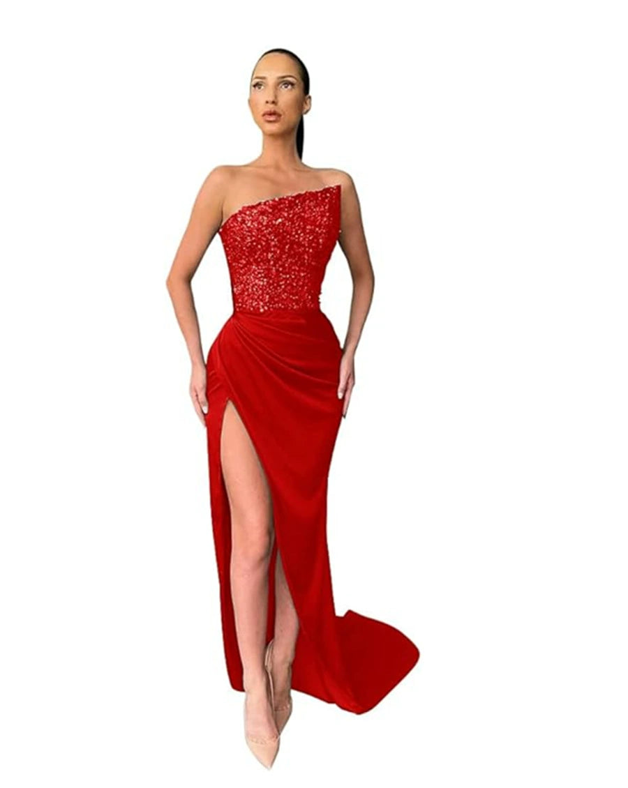2026 New Cross-Border Foreign Trade Style Green Sequin Fairy Long Sleeveless Fashionable Elegant Mid-Length Evening Dress