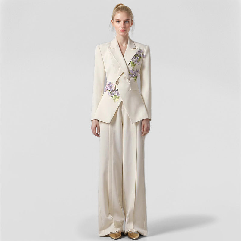 Professional Temperament apricot Suit Niche New Design Sense Casual Chinese Style Commuter Suit suit Dress Women's Clothing