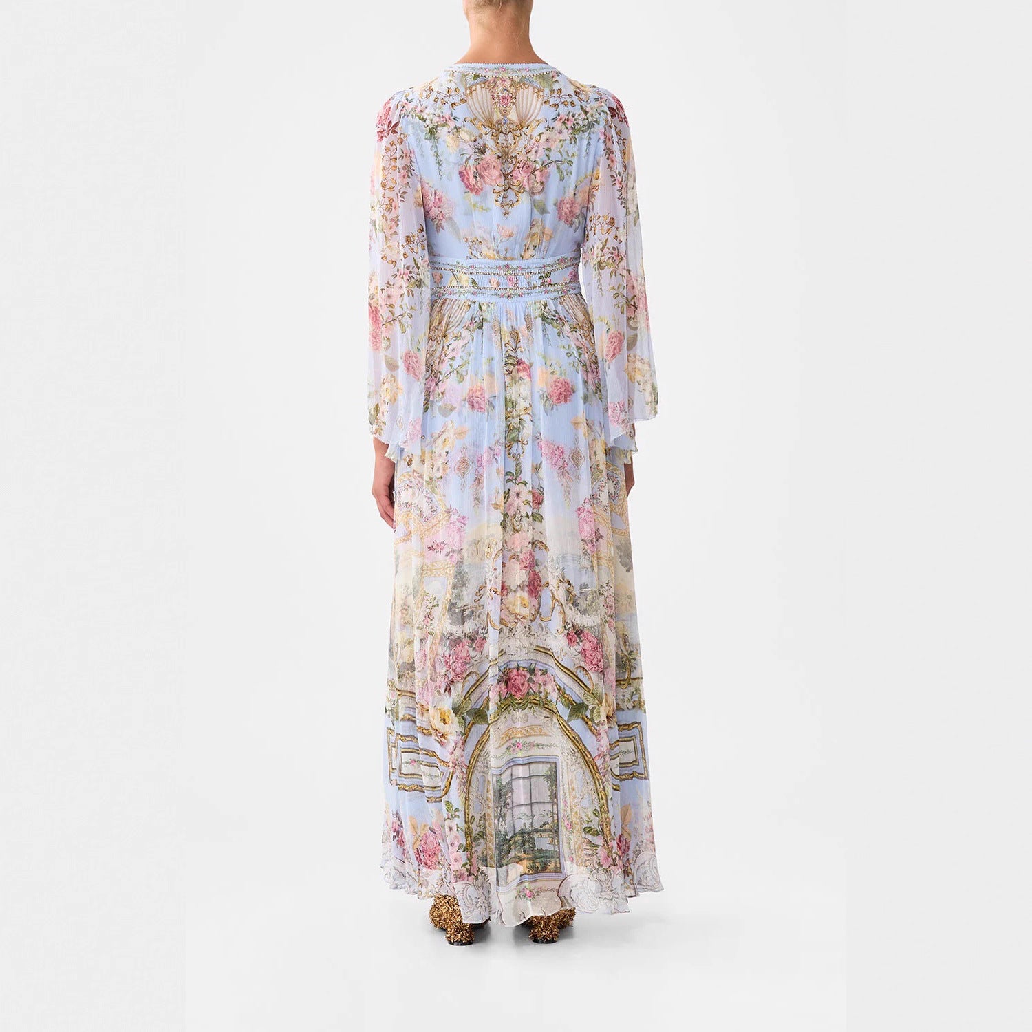 New Australian Camilla Dress Camilla Blue Printed Fairy Holiday Style Silk Long Skirt for Women