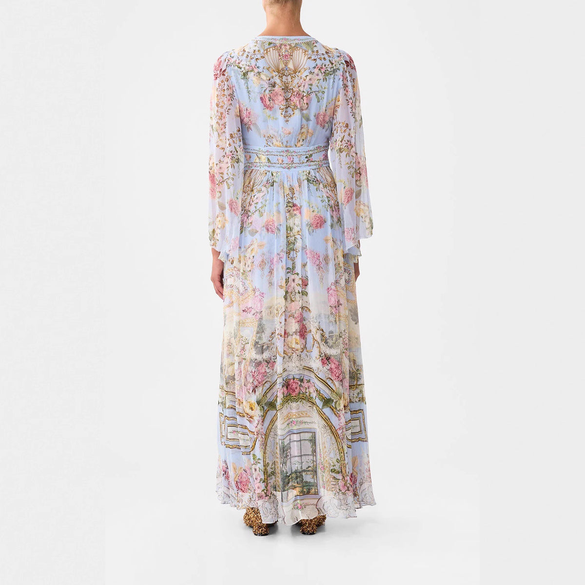 New Australian Camilla Dress Camilla Blue Printed Fairy Holiday Style Silk Long Skirt for Women