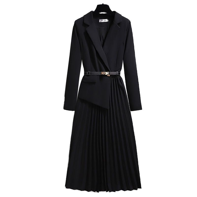 French-Style Suit Dress for Women, 2026 Autumn New Model, High-End, Elegant, Slimming, Gentle Style, Long-Sleeve Dress