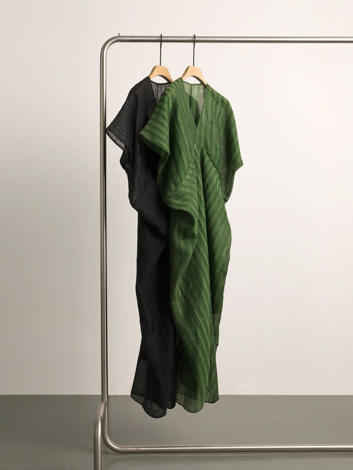 Ready Stock Pianran Entry_Tencel Linen Blended Stereo Pit Texture Cocoon Design Dress 2024 Skirt