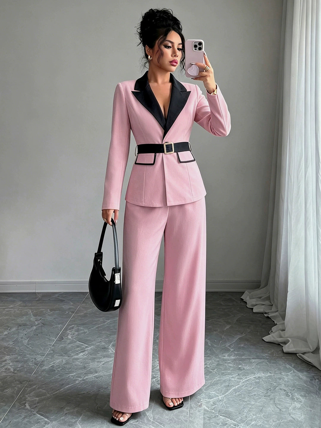 PAPARAZZI CLOSET Elegant Tube Top and Straight-Leg Pants Suit Set