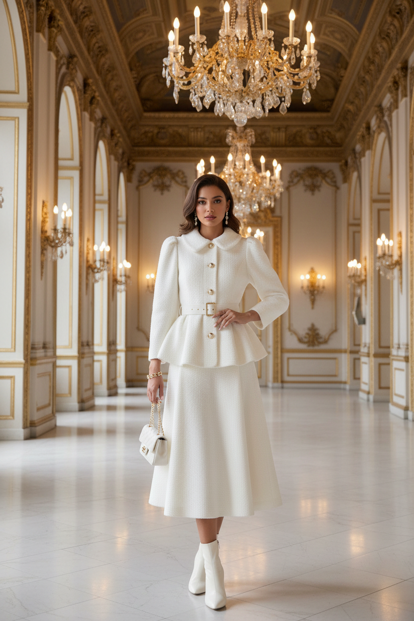 Chanel-Style Outfit – Palace Interior