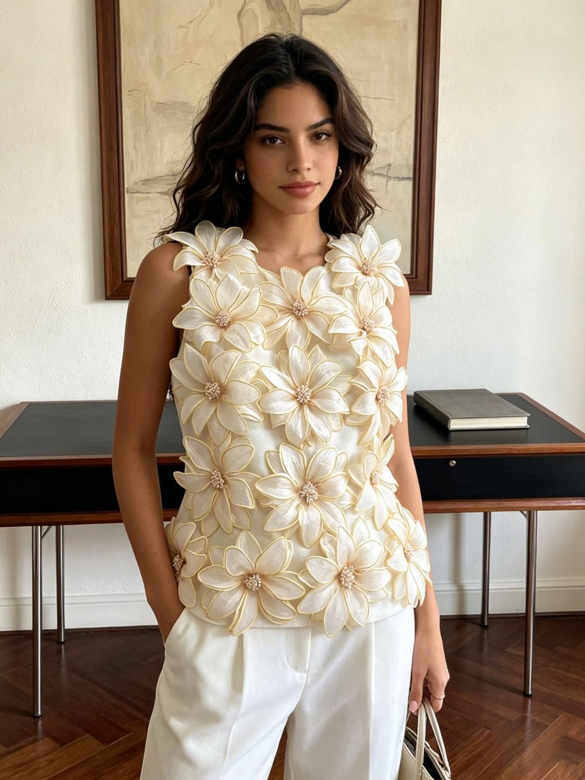3D Flowered top
