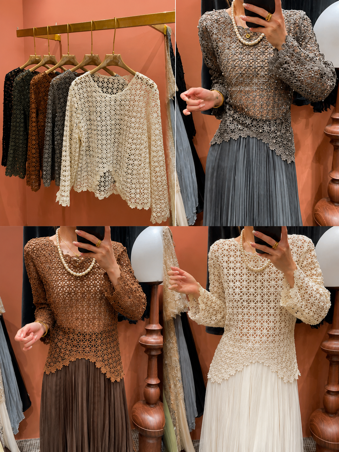 Vintage Bloom Crochet Top