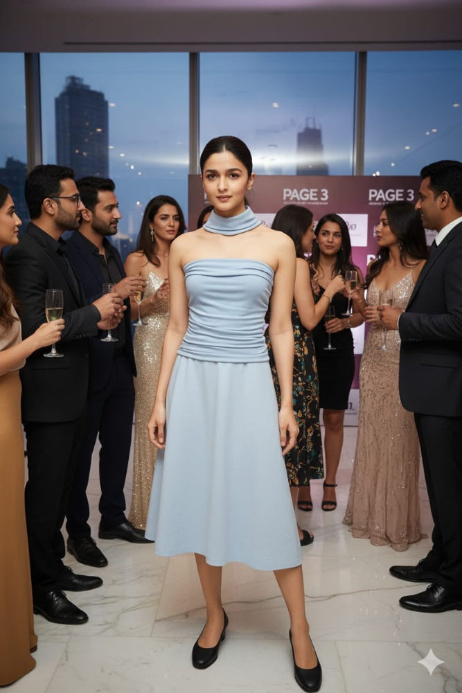 Electric Blue Tube Short Dress