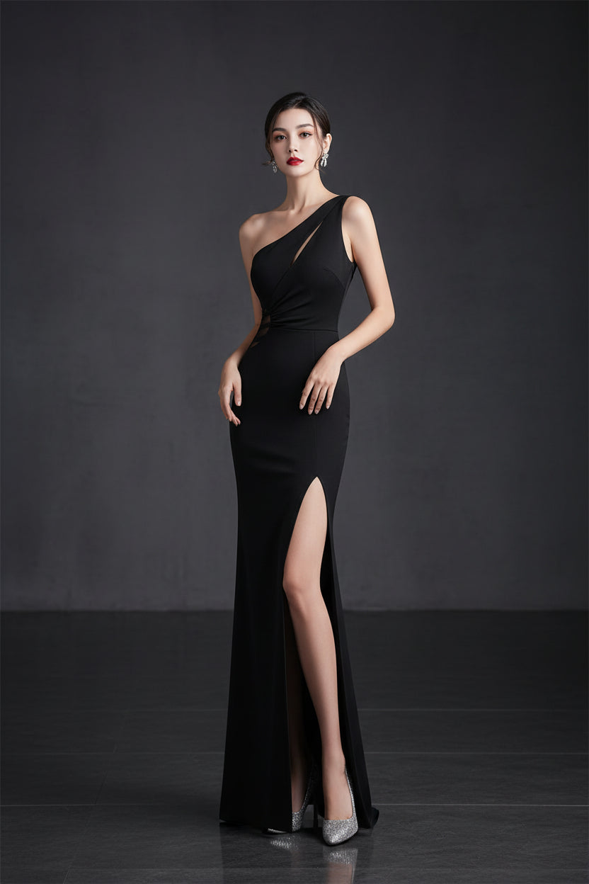 Elegant One-Shoulder Party & Evening Dress for Women