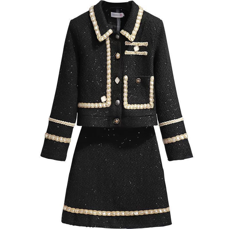 Chanel-Style Outfit 2026 New Trendy Petite Elegant Socialite Youthful High-End Autumn Two-Piece Set