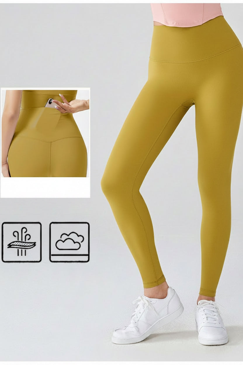 Nuls Yoga Pants with No Awkward Lines, Sports Fitness Pants, Tight-Fitting Butt-Lifting Outerwear, High-Waisted Naked-Feel Yoga Pants for Women