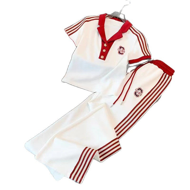 Sports Suit Women's Spring and Autumn 2022 New Fashion Western Style Running Casual Wear Elegant Western Style Age-reducing Sports Suit