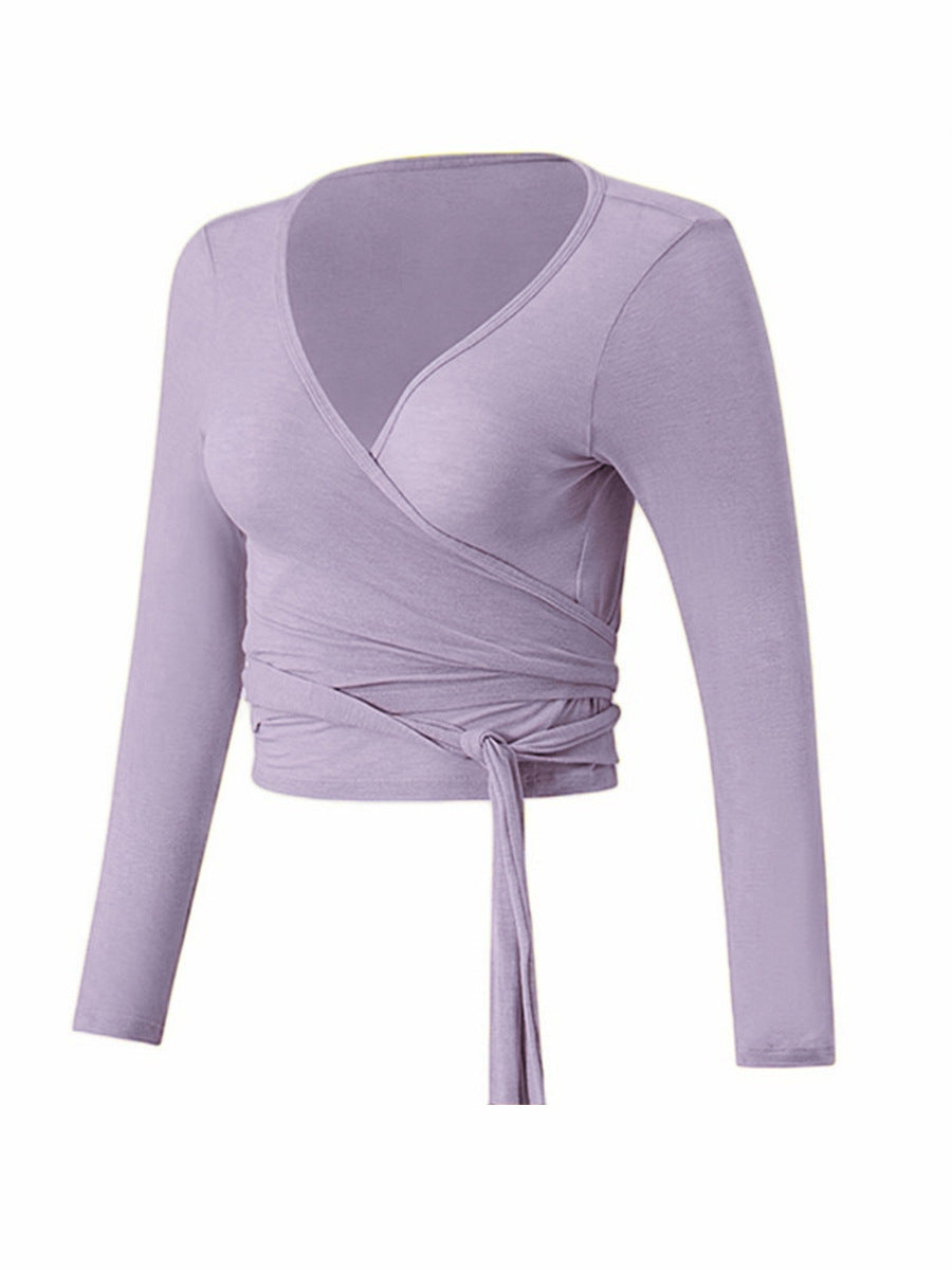 Cross-Border Sports Sexy Strappy Quick-Drying Fitness Clothes for Women Professional Pilates Training Sports Slim Yoga Clothes Long Sleeves