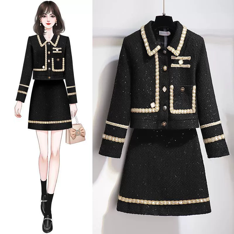 Chanel-Style Outfit 2026 New Trendy Petite Elegant Socialite Youthful High-End Autumn Two-Piece Set