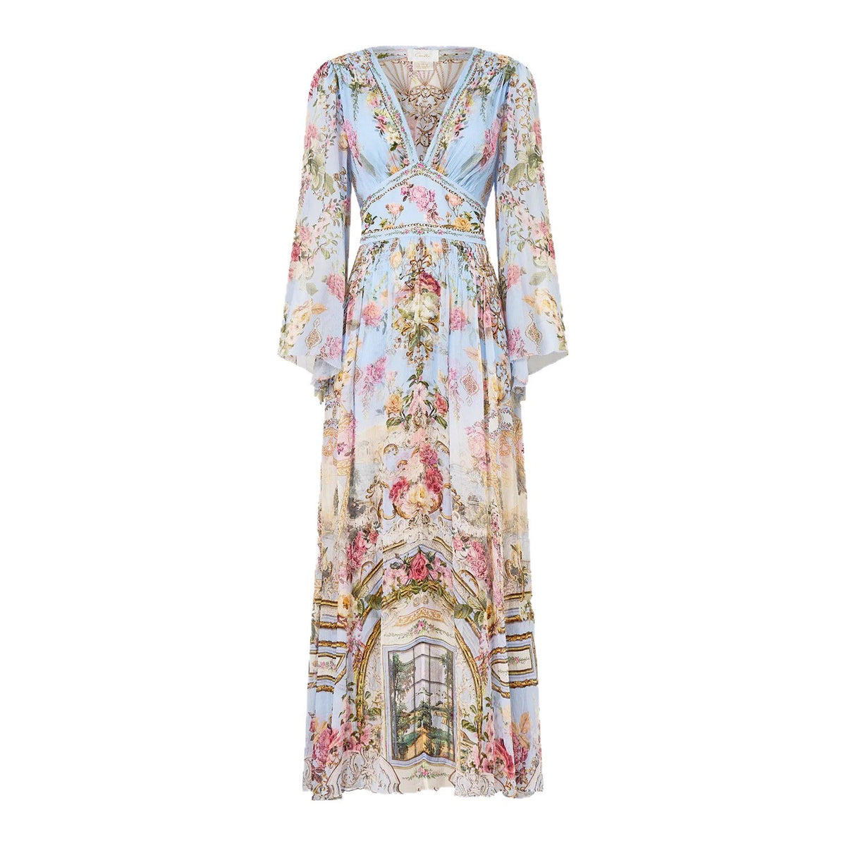 New Australian Camilla Dress Camilla Blue Printed Fairy Holiday Style Silk Long Skirt for Women