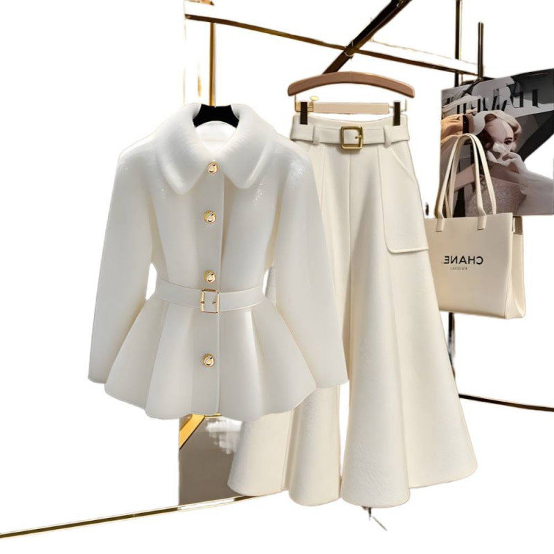 Autumn and Winter Chanel-Style High-End Elegant Outfit, Goddess-Like Slim-Fit Versatile Jacket, Exquisite and Fashionable Half-Skirt