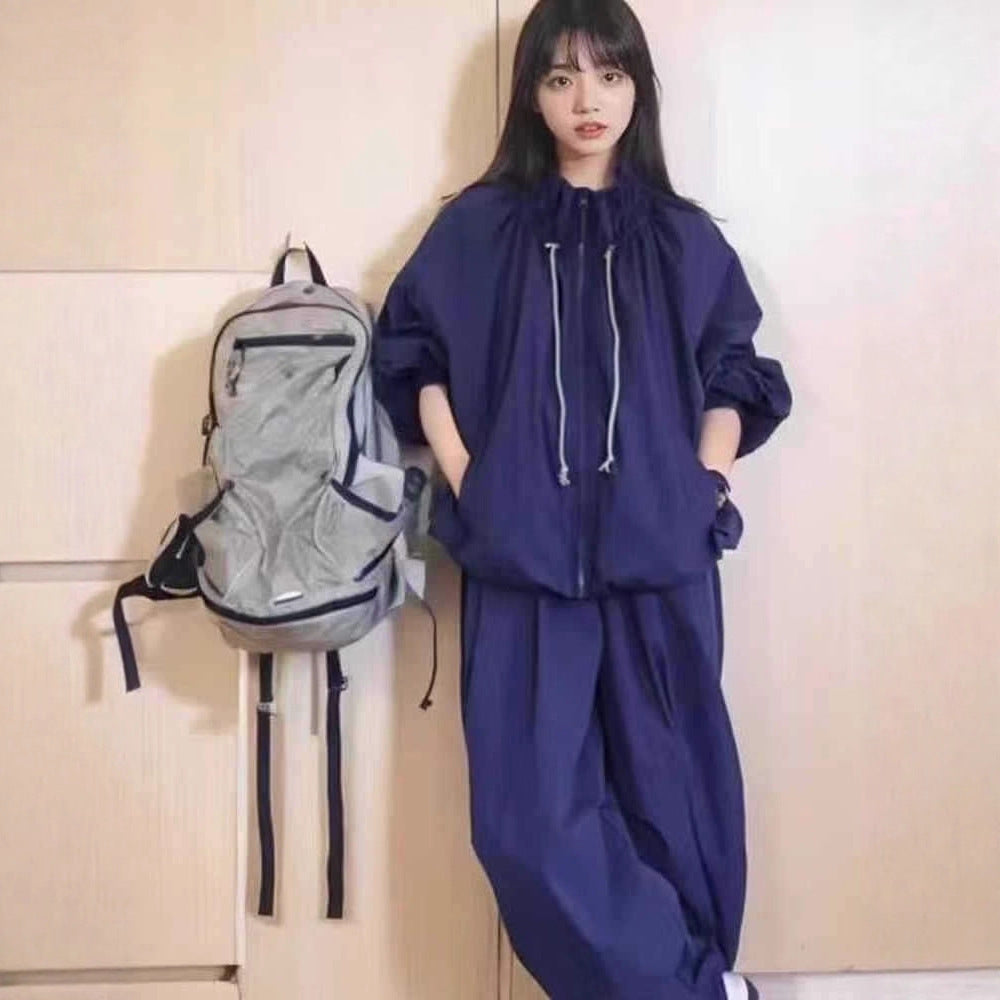 Korean Style Sun Protection Sports Suit Women's Jacket Early Autumn New Versatile Casual Style Slim Overalls Suit
