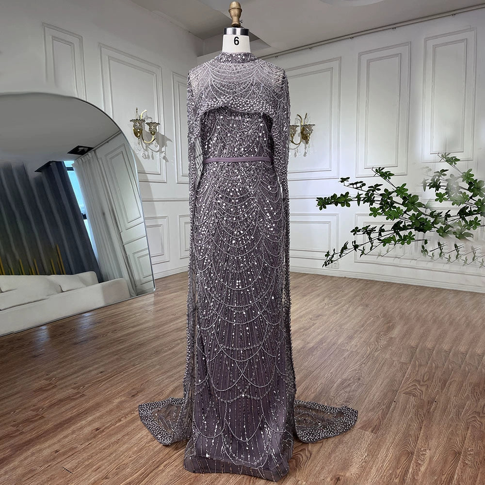 Cross-Border Supply of Heavy-Duty Beaded Trailing Evening Dresses 2026 New Models Foreign Trade Supply Runway Evening Dresses Factory