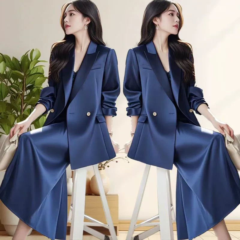 PAPARAZZI CLOSET Early Autumn High-End Elegant Goddess Style Tweed Jacket and Skirt Suit