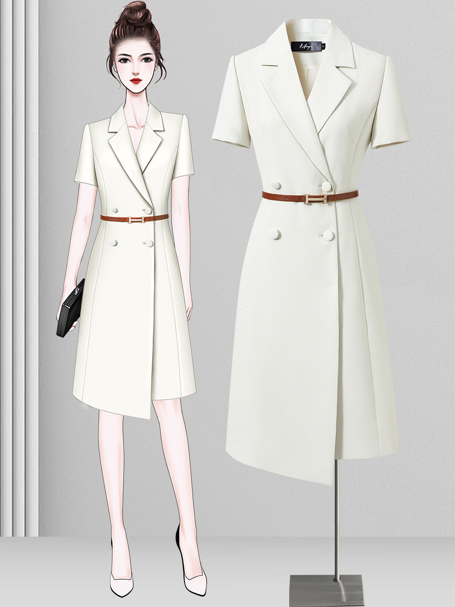 Autumn Professional Dress for Women, High-End Suit Skirt, Host Elegant Formal Dress, Medical Beauty Front Desk Work Clothes, Spring and Autum