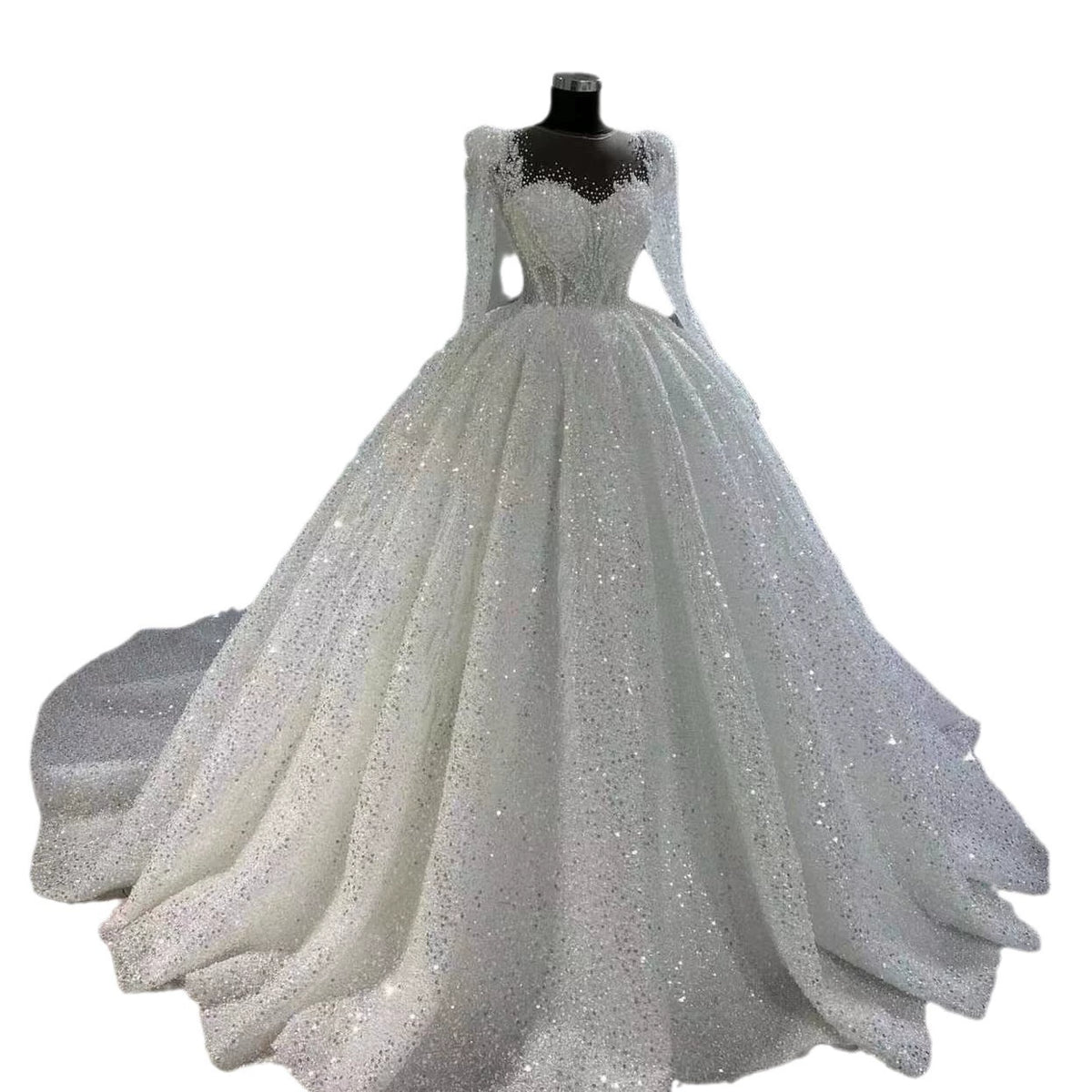 Weddingdress New Heavy Beaded Tutu Skirt Wedding Dress Female Bride French Luxury Tail Wedding Dress