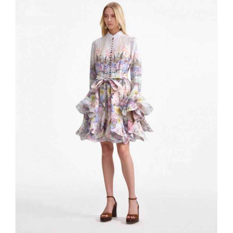 A Large Selection of Australian High-End Designer Printed Button-Down Short Dresses with a Flowy, Ethereal, and Fairy-Like Vibe