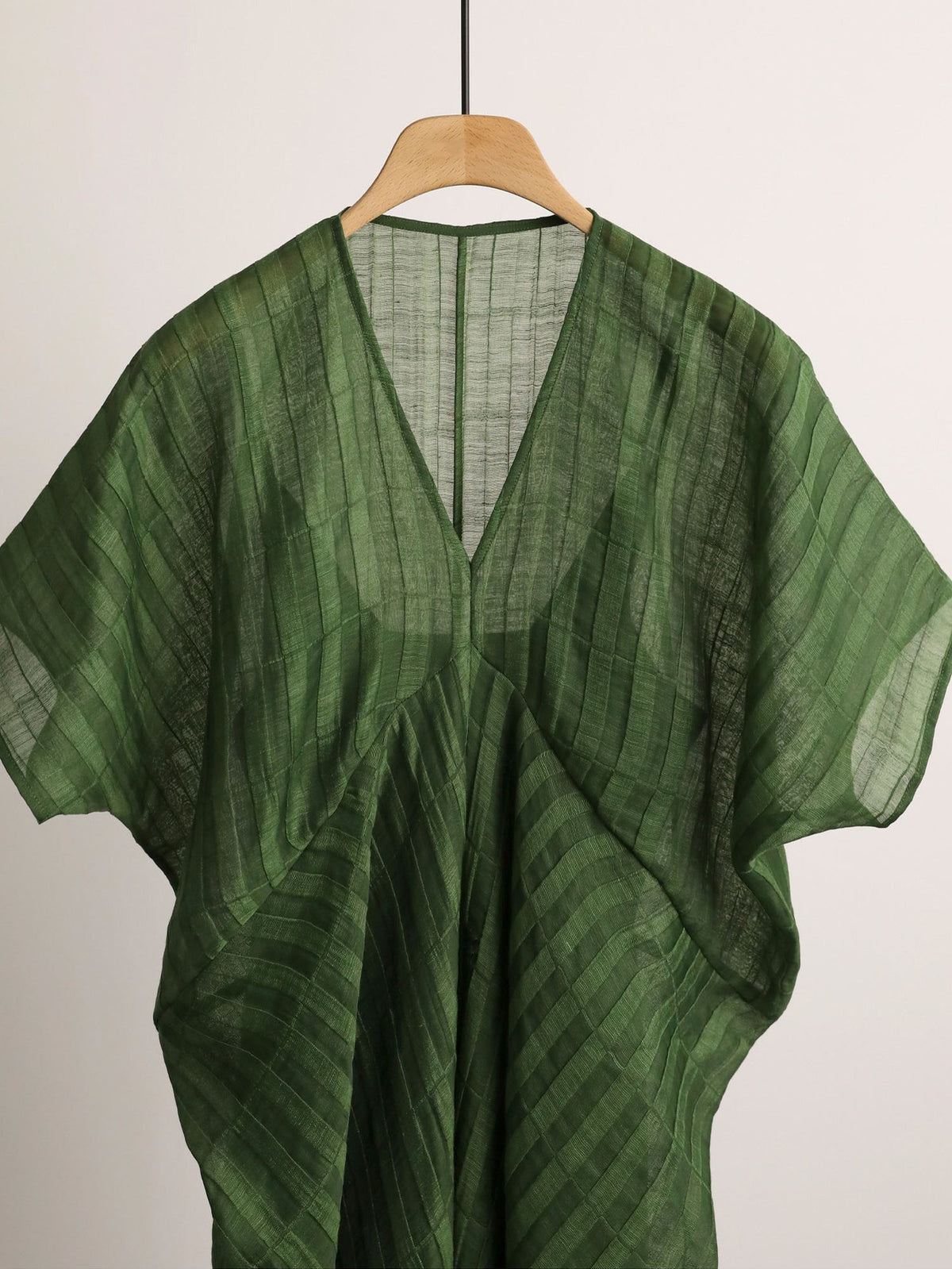 Ready Stock Pianran Entry_Tencel Linen Blended Stereo Pit Texture Cocoon Design Dress 2024 Skirt
