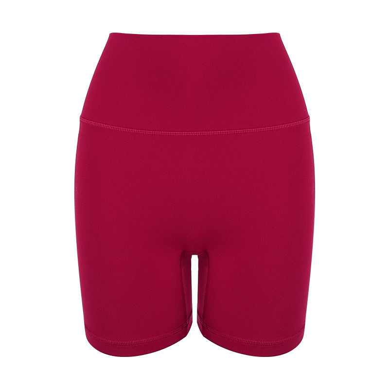 Spring and Summer New Style Yoga Pants for Women, Lycra Yoga Shorts, Tight-Fitting High-Waisted Butt-Lifting Quarter-Length Pants, Crotchless Seamless Sports Pants