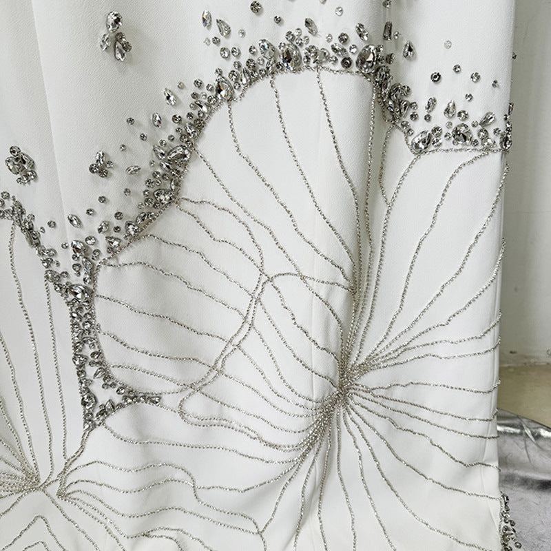 Elegant and Grand Banquet Gown 2026 Designer Celebrity Formal Long Dress with Heavy Beading and Rhinestone Embellishments