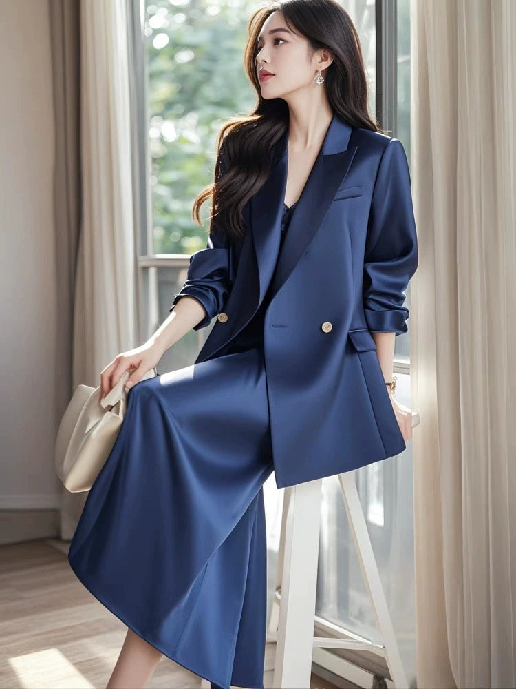 PAPARAZZI CLOSET Early Autumn High-End Elegant Goddess Style Tweed Jacket and Skirt Suit