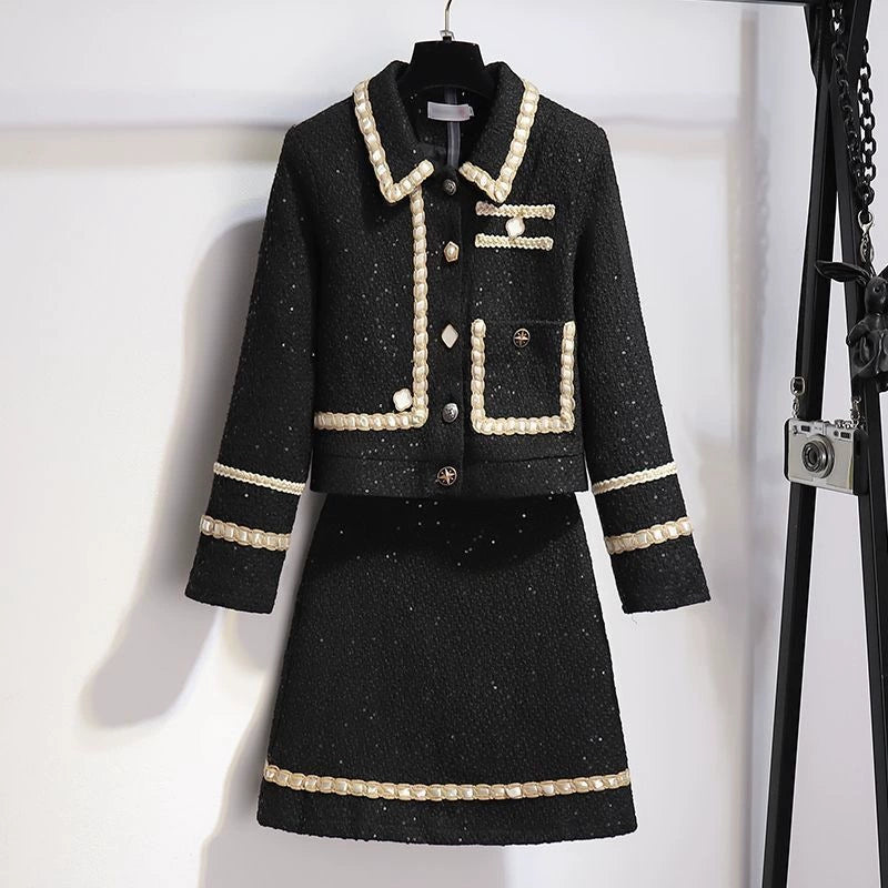 Chanel-Style Outfit 2026 New Trendy Petite Elegant Socialite Youthful High-End Autumn Two-Piece Set